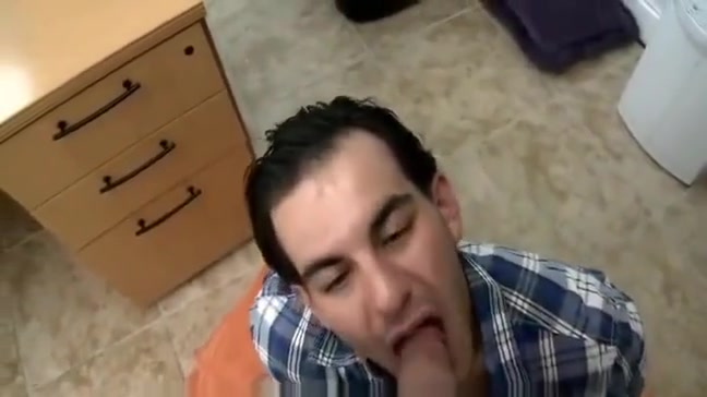 POV gay blowjob at audition