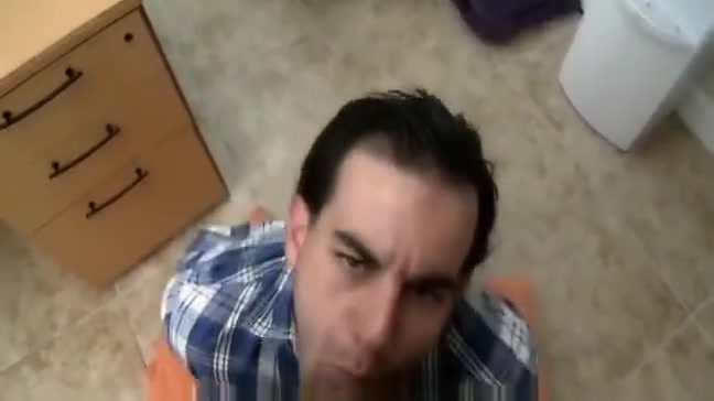 POV gay blowjob at audition