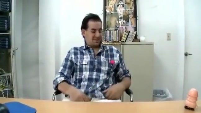 POV gay blowjob at audition