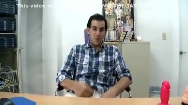 POV gay blowjob at audition