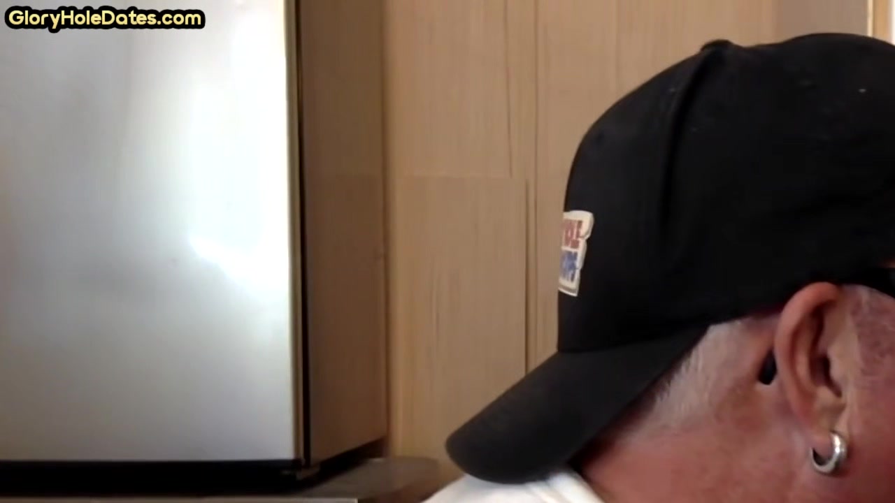 Gloryhole BJ DILF sucks cock till cum in mouth ending