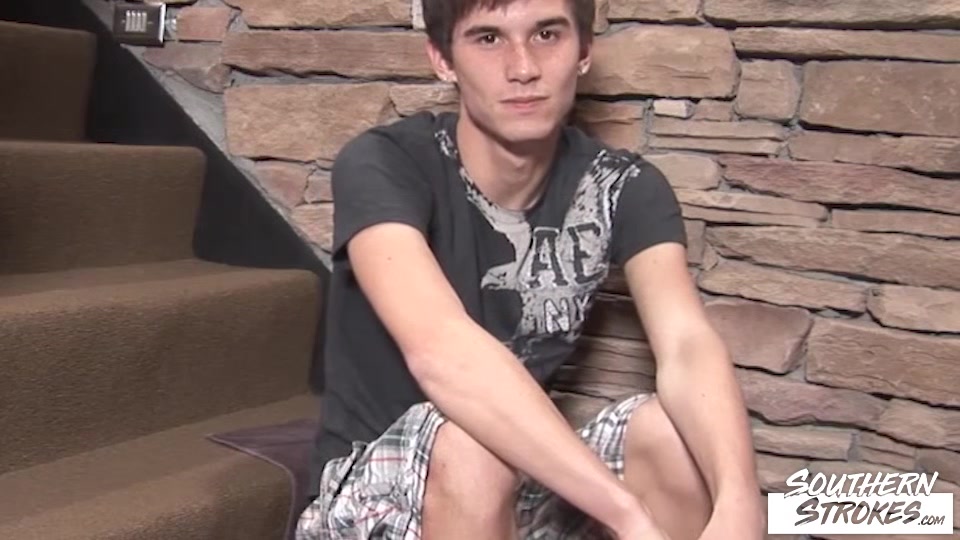 SOUTHERNSTROKES Pale Twink Skyler T Jerks Off Solo His Cock