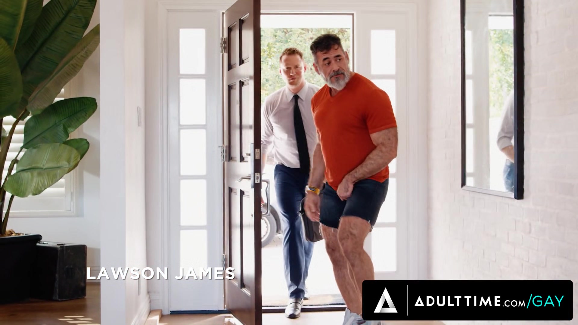 ADULT TIME - Muscular Stepdad Lawson James & Colleague Pierce Paris Fuck Stepson Together! 3-WAY!