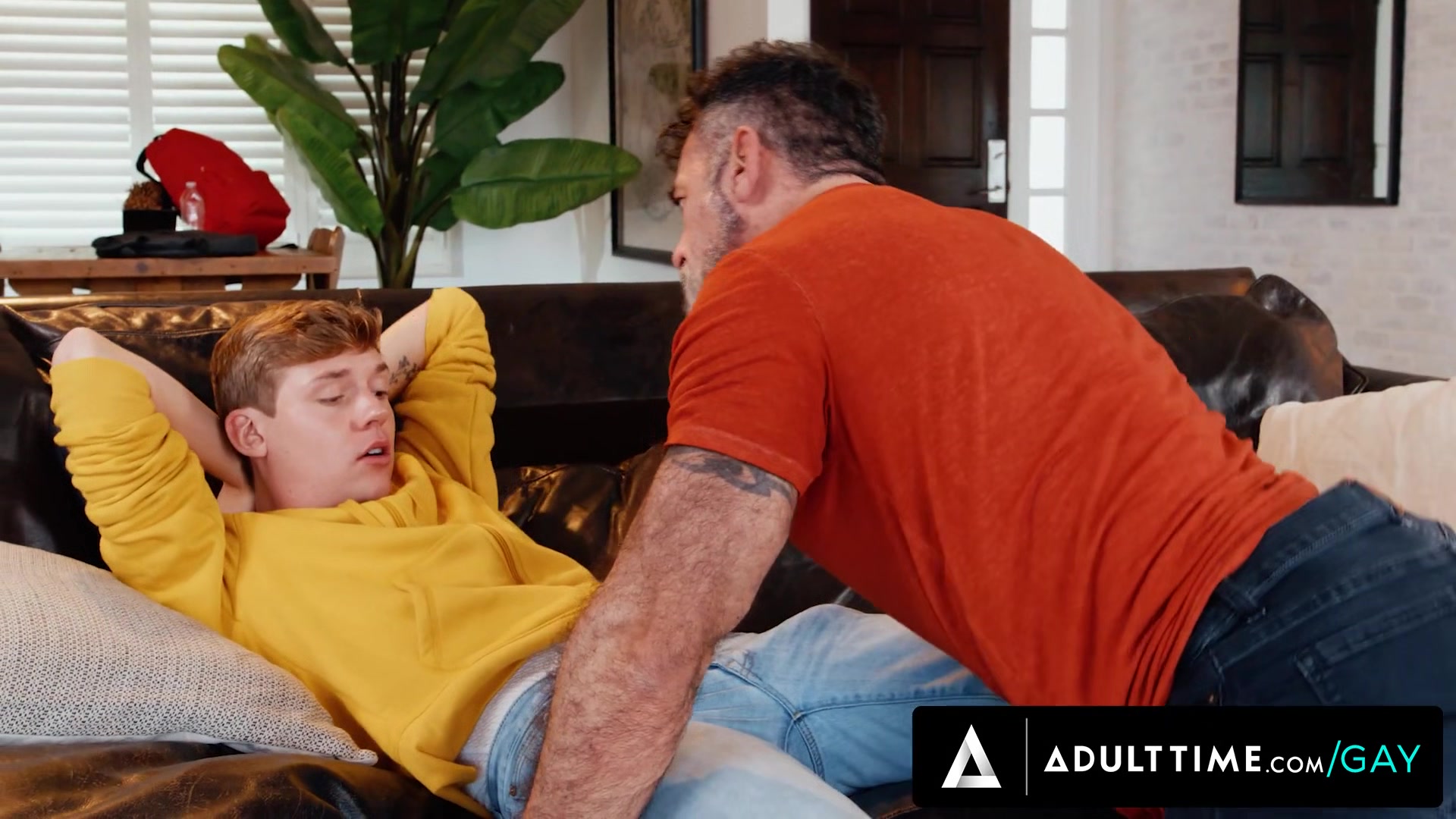 ADULT TIME - Muscular Stepdad Lawson James & Colleague Pierce Paris Fuck Stepson Together! 3-WAY!