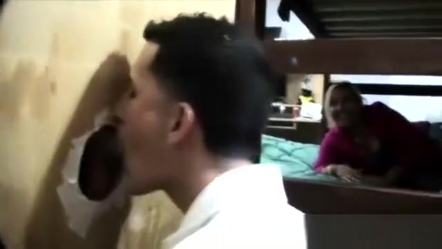 College guys build a gloryhole