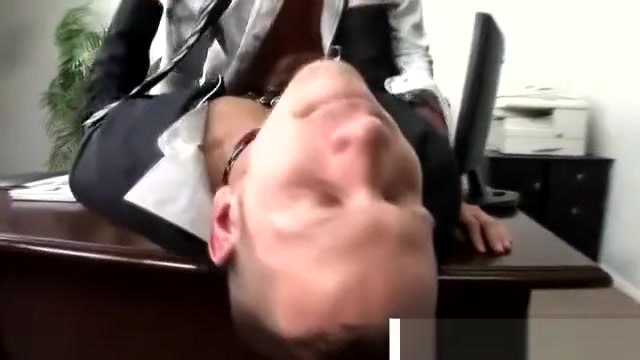 Steamy gay foreplay in the office