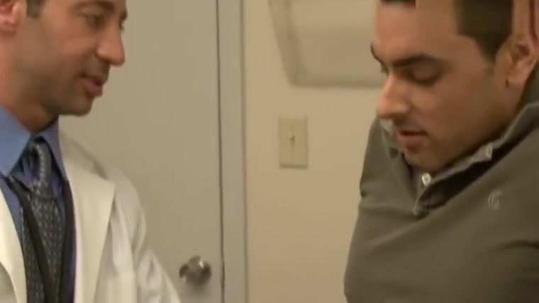 Gay doctor doing blowjob and taking a cock