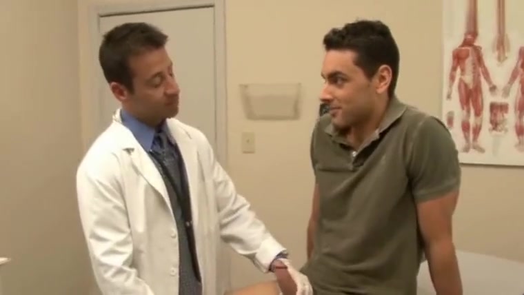 Gay doctor doing blowjob and taking a cock