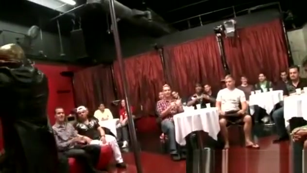 Black male stripper has his dick sucked