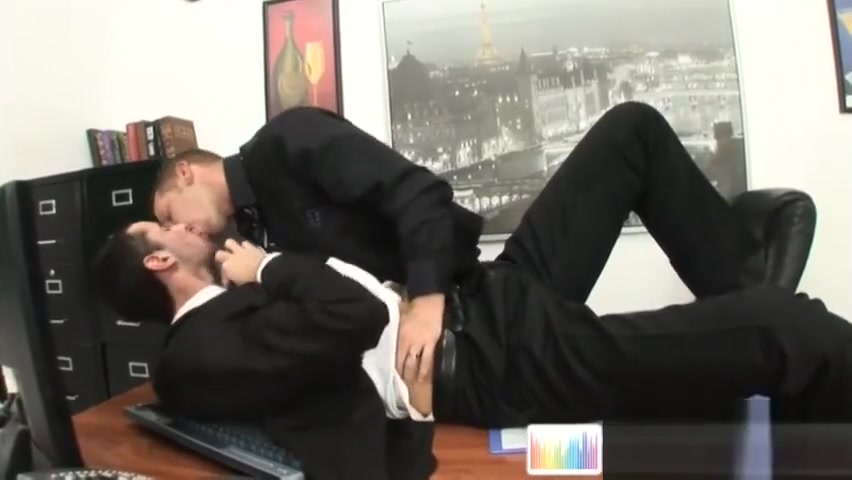 Horny gay boys suck dick at the office during job interview