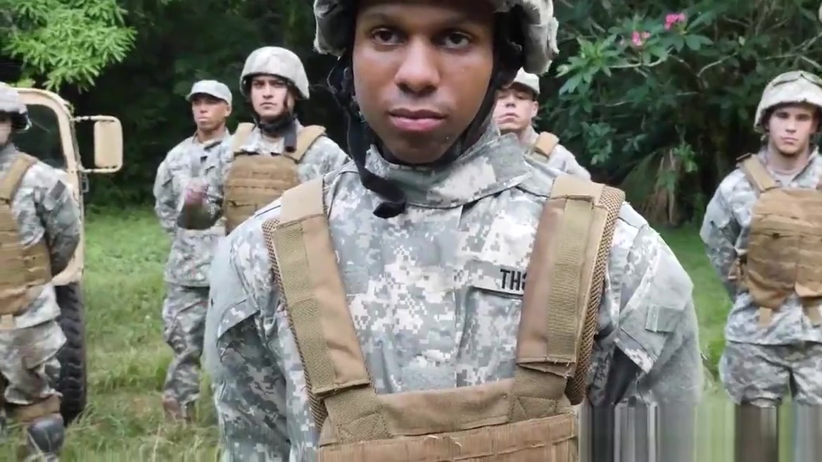 Athletic army amateur deepthroating cock