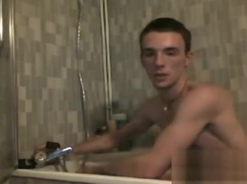 Skinny Guy Showering