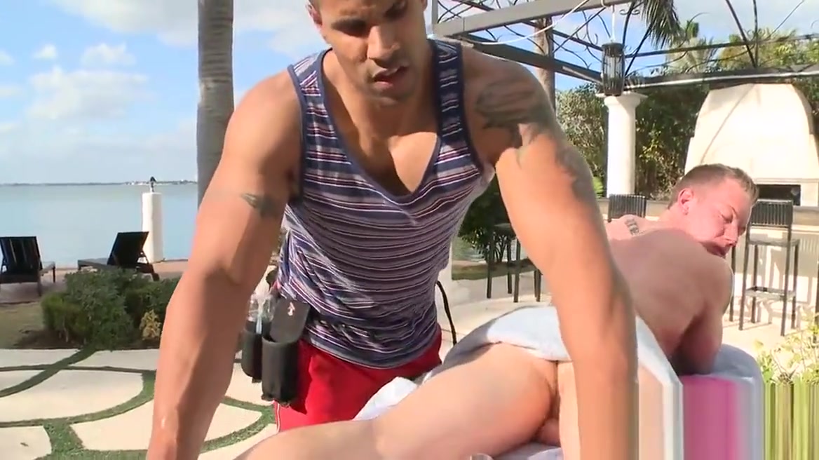 Twink is giving a delightful fellatio for cute gay massage therapist