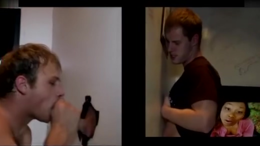teens 18+ in a hot scene at a glory hole room