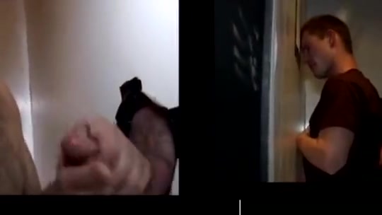 teens 18+ in a hot scene at a glory hole room