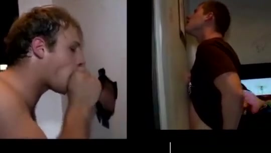teens 18+ in a hot scene at a glory hole room