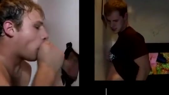 teens 18+ in a hot scene at a glory hole room