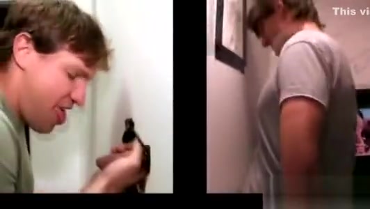Straight guy duped into gay suckoff at gloryhole