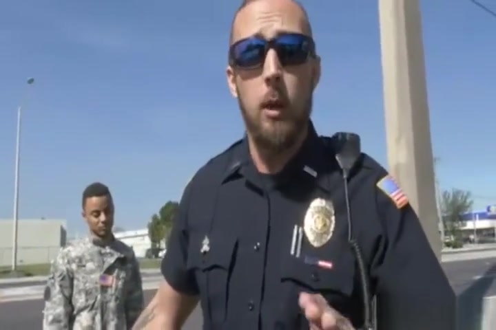 GAYPATROL Cops fucking army guy BLACK THUG