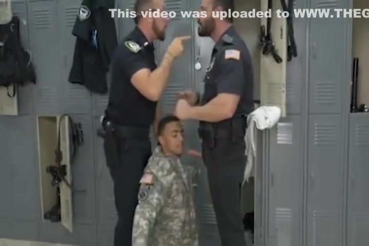 GAYPATROL Cops fucking army guy BLACK THUG