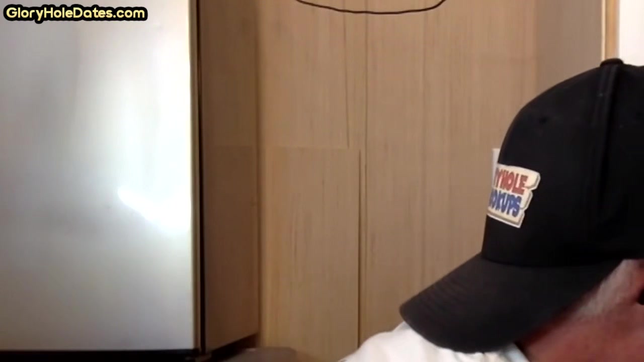 Homemade gloryhole BJ DILF tasting cum after sucking cock