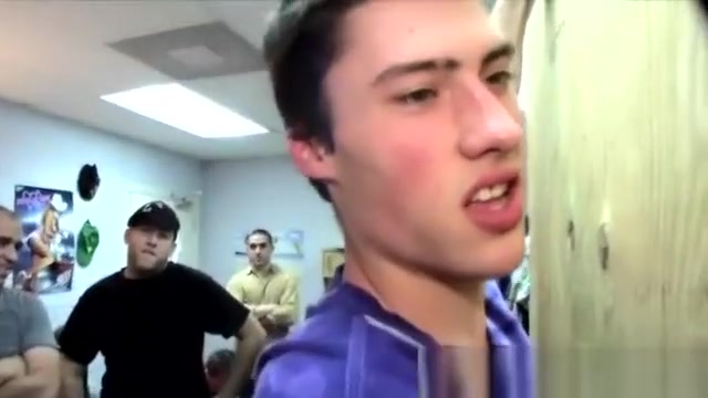 Straight frat house uses gloryhole
