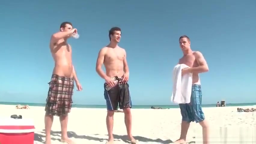 Hot gay threesome under shower