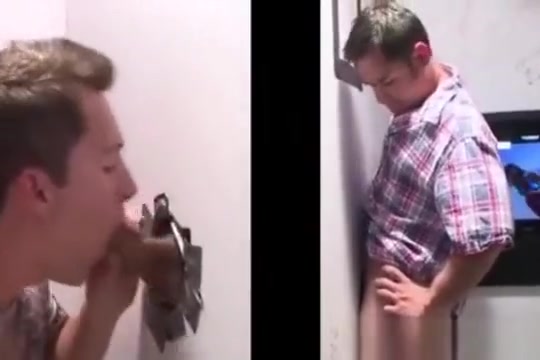 Straight man fooled into hot gay bj through gloryhole