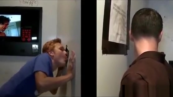Straight guy tricked in gay blowjob in gloryhole