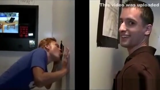 Straight guy tricked in gay blowjob in gloryhole
