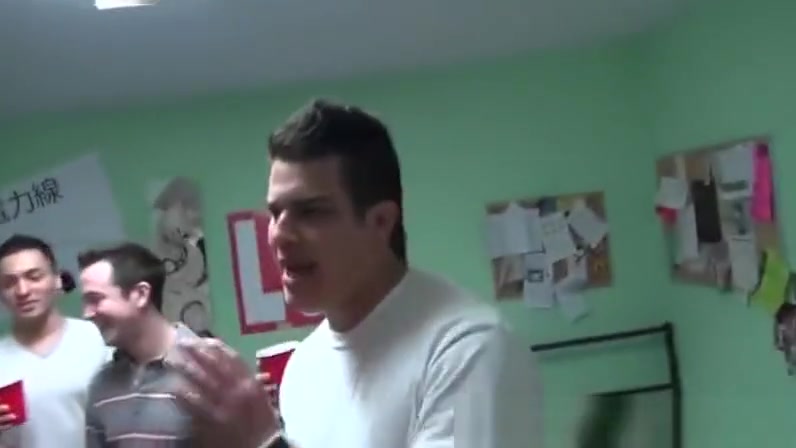 Kinky college guys have hardcore anal sex in the dorm room
