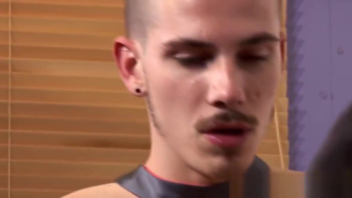 Assfucked British office hunk wanks milky cum