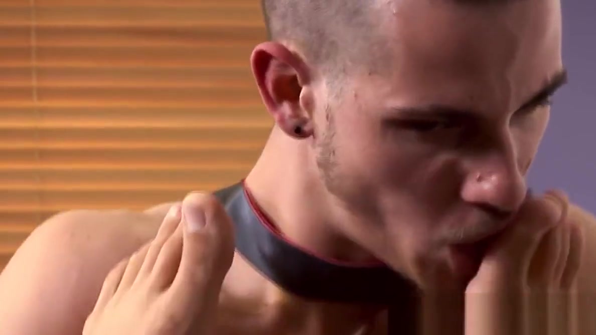 Assfucked British office hunk wanks milky cum