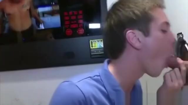 Straight guy fooled into hot gay bj through gloryhole
