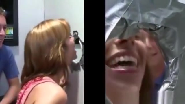 Straight guy fooled into hot gay bj through gloryhole