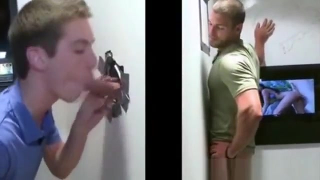 Straight guy fooled into hot gay bj through gloryhole