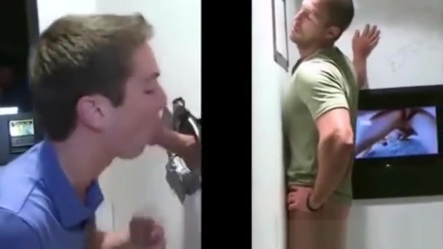 Straight guy fooled into hot gay bj through gloryhole