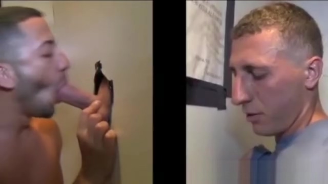 Straight guy loved his blowjob throguht he gloryhole