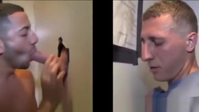 Straight guy loved his blowjob throguht he gloryhole