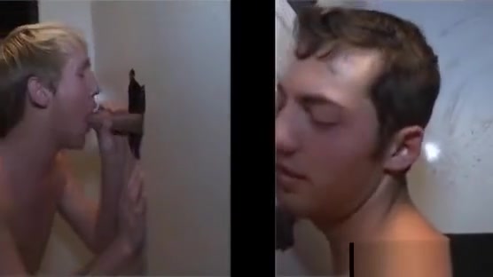 Trick a boy in a gay gloryhole and make him cum