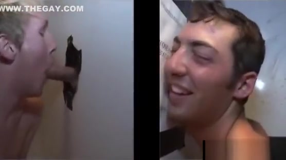 Trick a boy in a gay gloryhole and make him cum