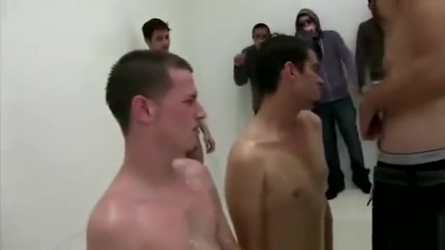 Sucking off the cocks of the initiators in the shower
