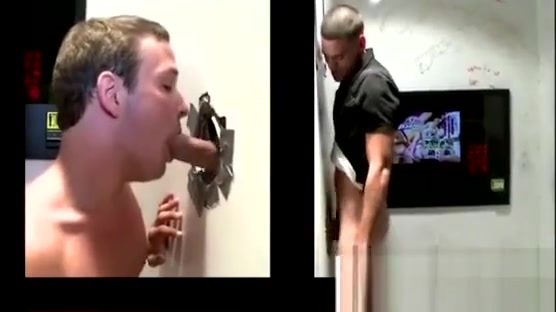 Gloryhole gay gets faial after sucking dick