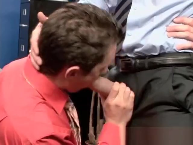 Two amazing guys having sex in office