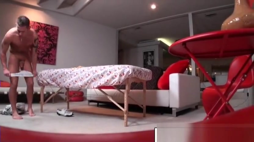 Naked gay gets massaged well