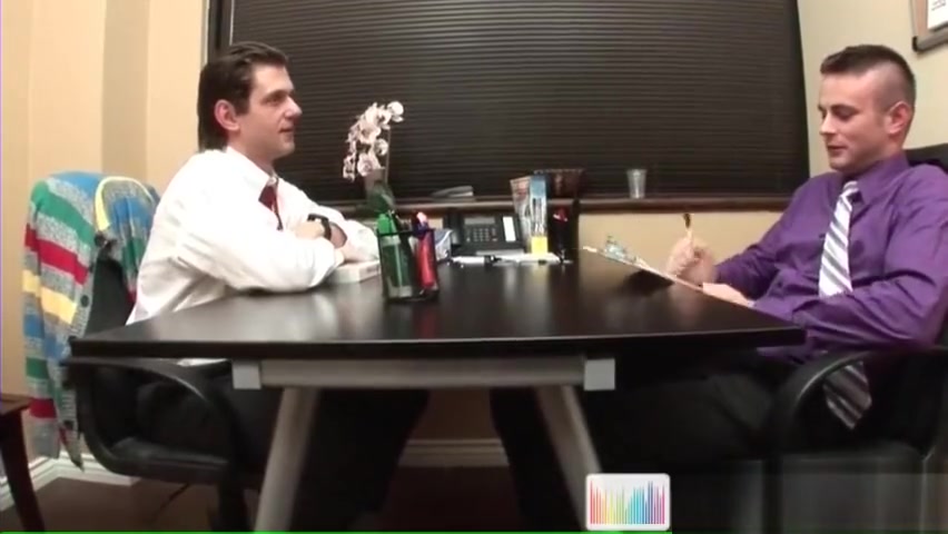 Hard working gay man in the office