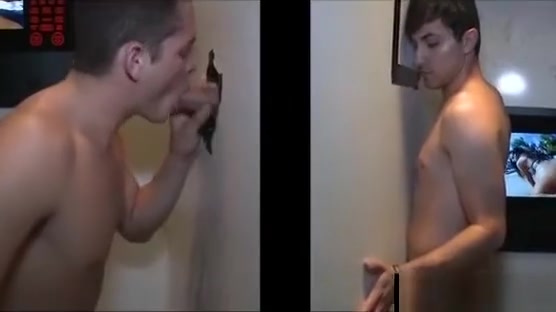 Gay sneaky sucks straight guy in gloryhole