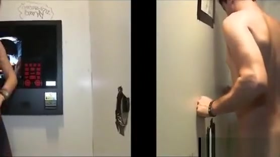Gay sneaky sucks straight guy in gloryhole