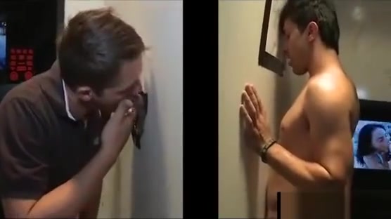 Gay sneaky sucks straight guy in gloryhole
