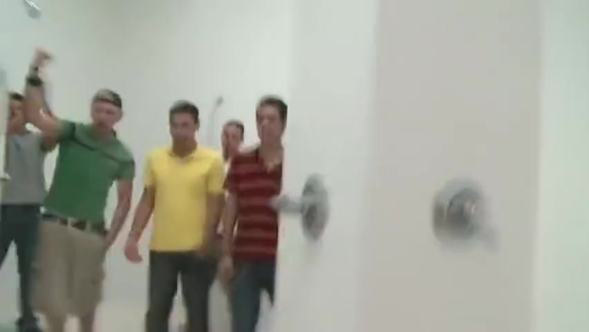 Guys get gay hazed under shower